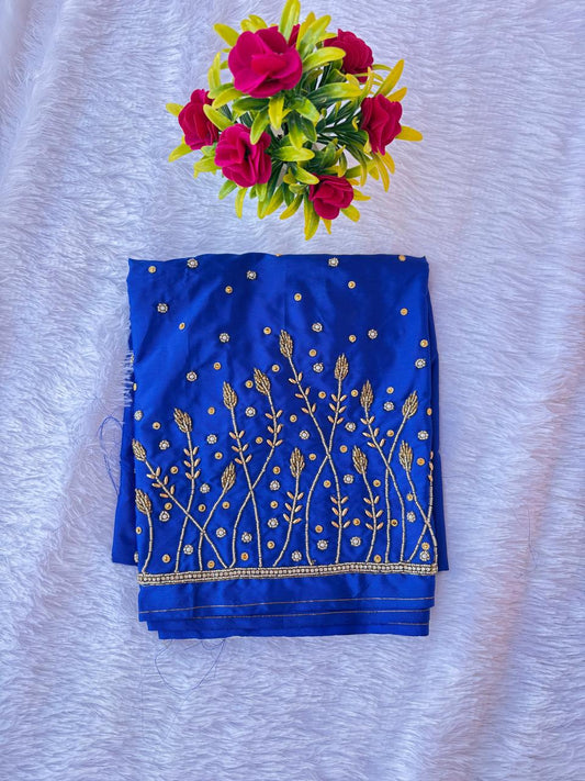 HKRF16 Dark blue Maggam work blouse