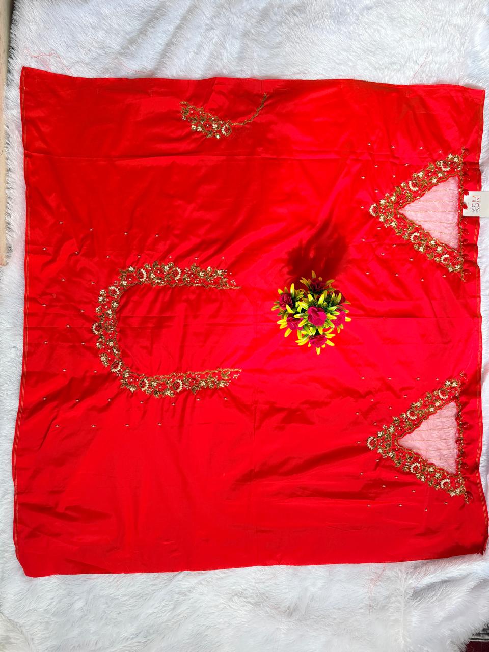 HKRF30 V Net sleeve Maggam work blouse