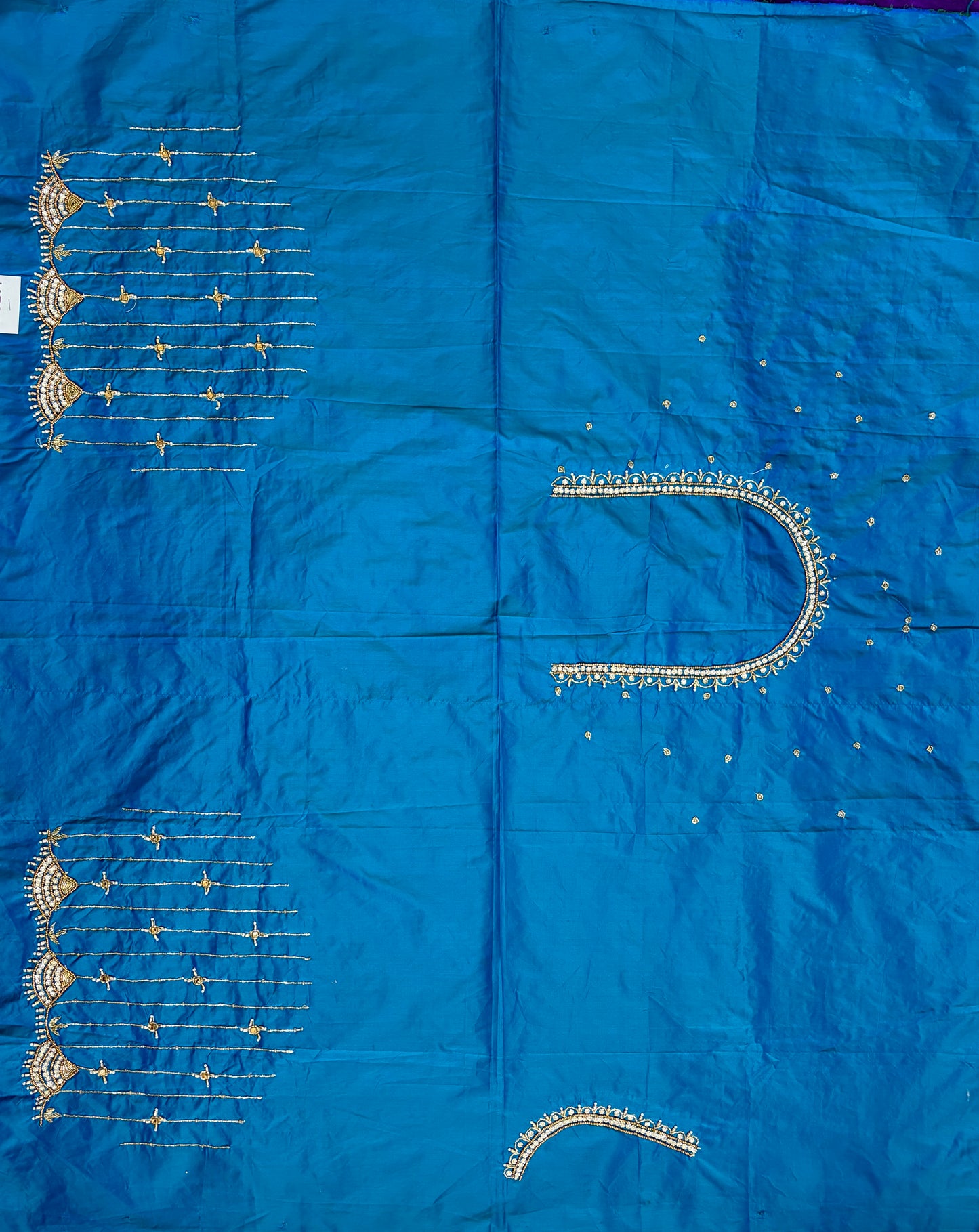 HKK08 Blue Maggam Work Blouse