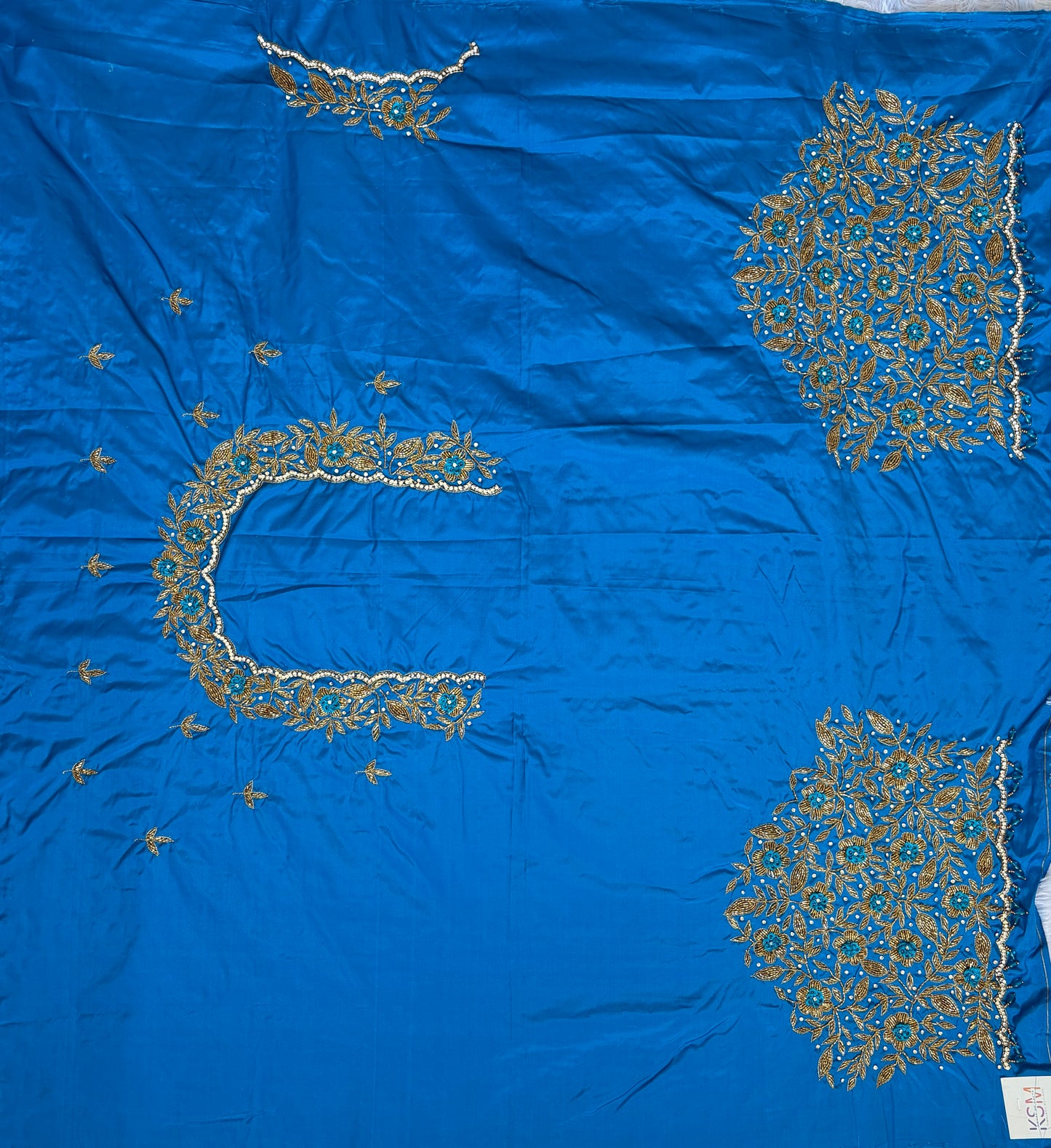 HKRF34 Blue bridal Maggam Work Blouse