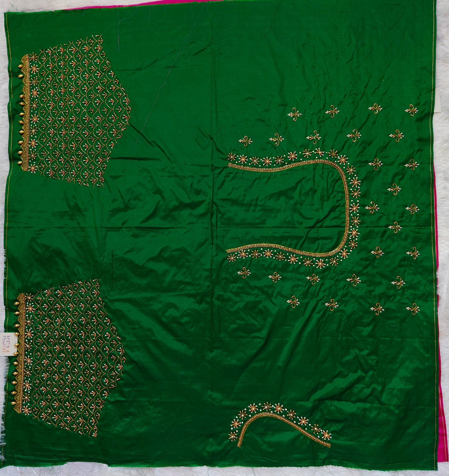 HKRF20 Green Maggam Work Blouse