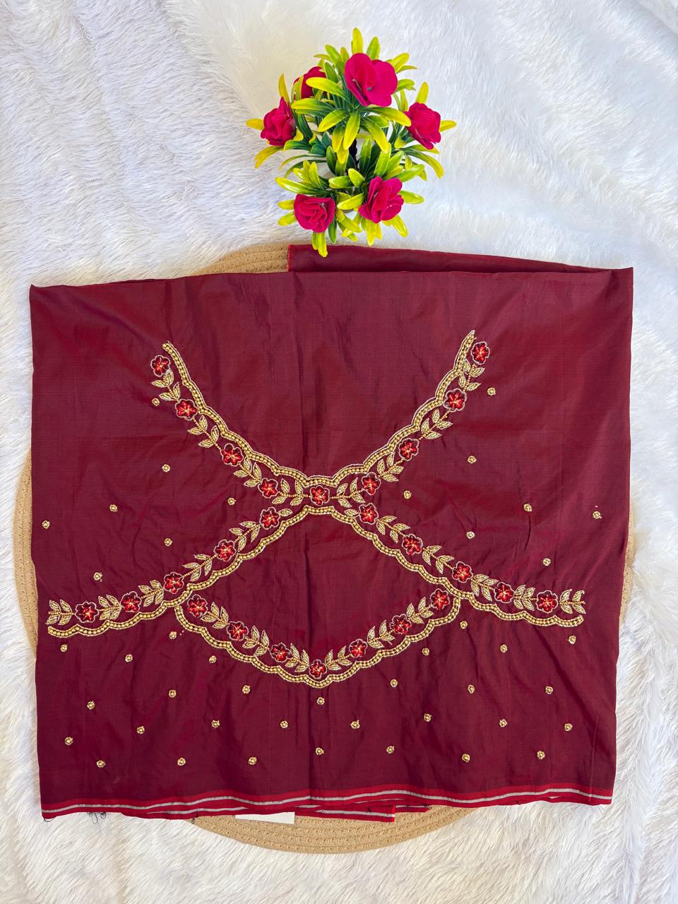 HKK23 Boatneck Maggam Work Blouse