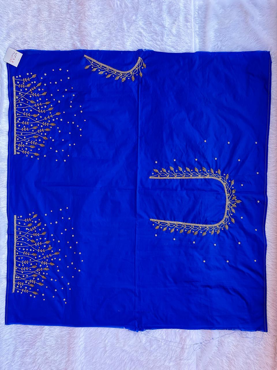 HKRF16 Dark blue Maggam work blouse