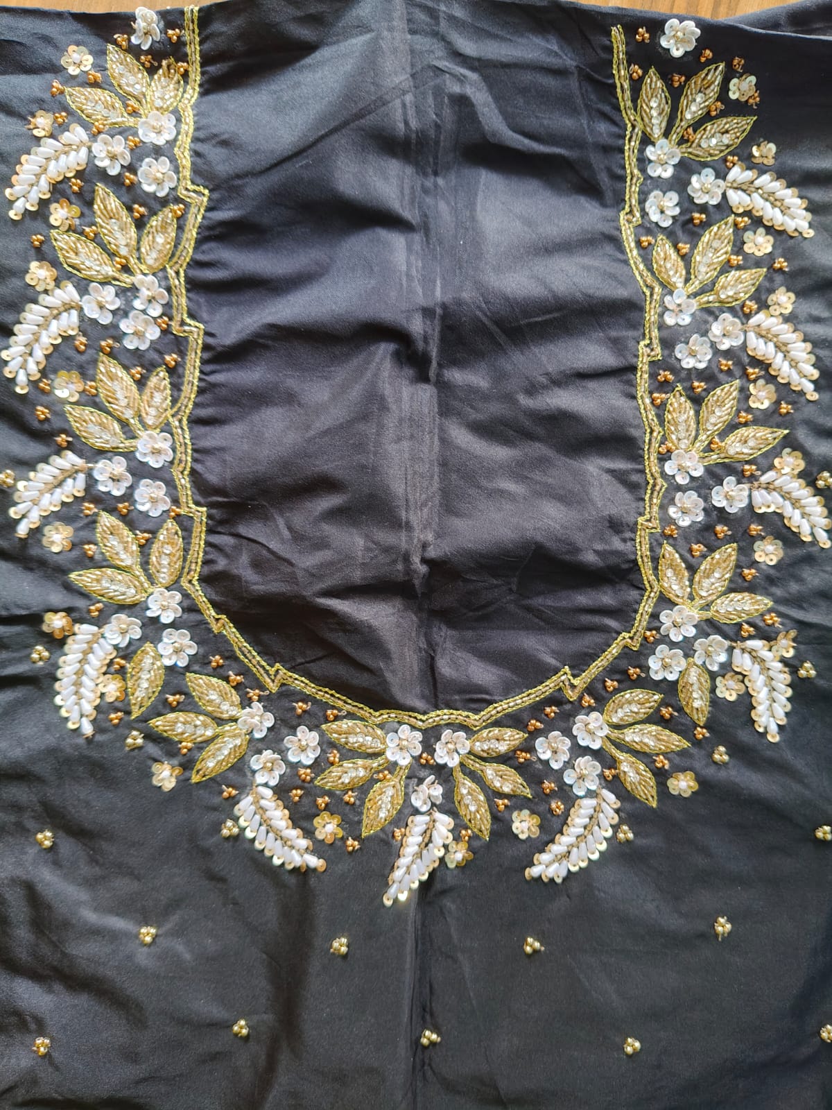 HK102  Black Maggam work blouse