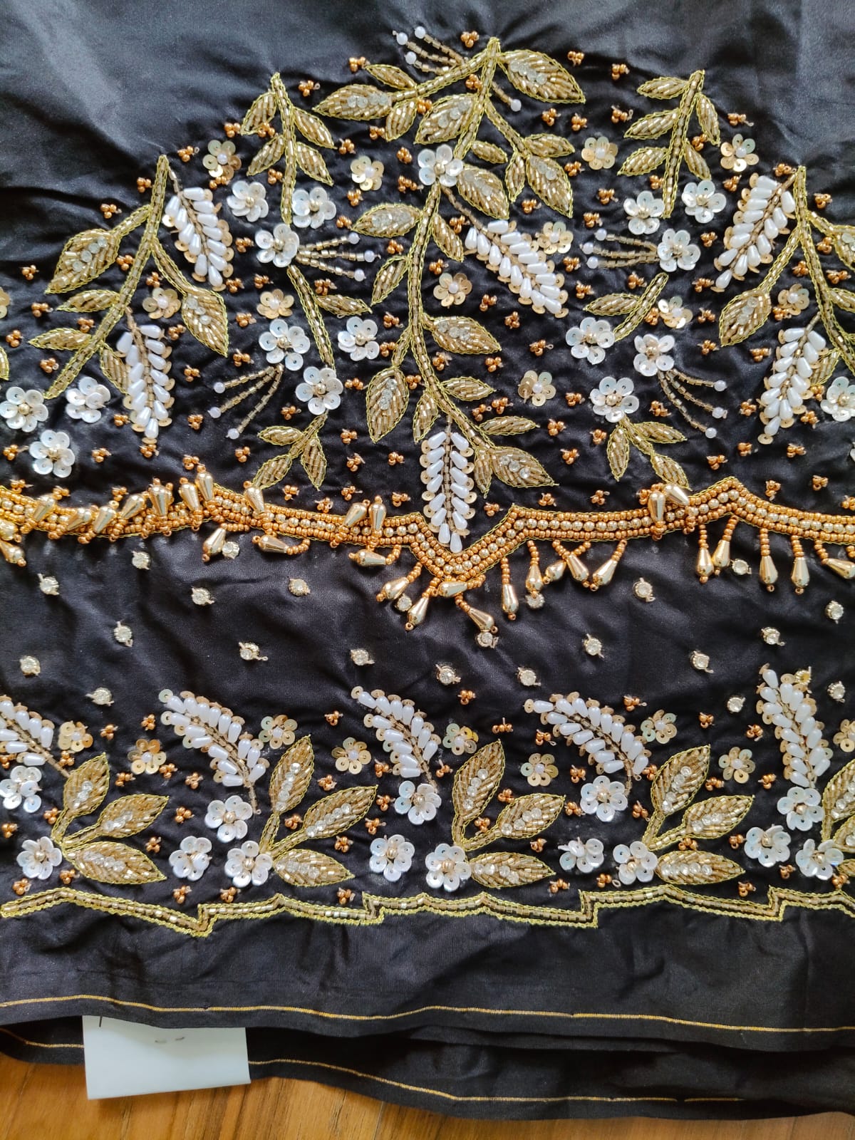 HK102  Black Maggam work blouse