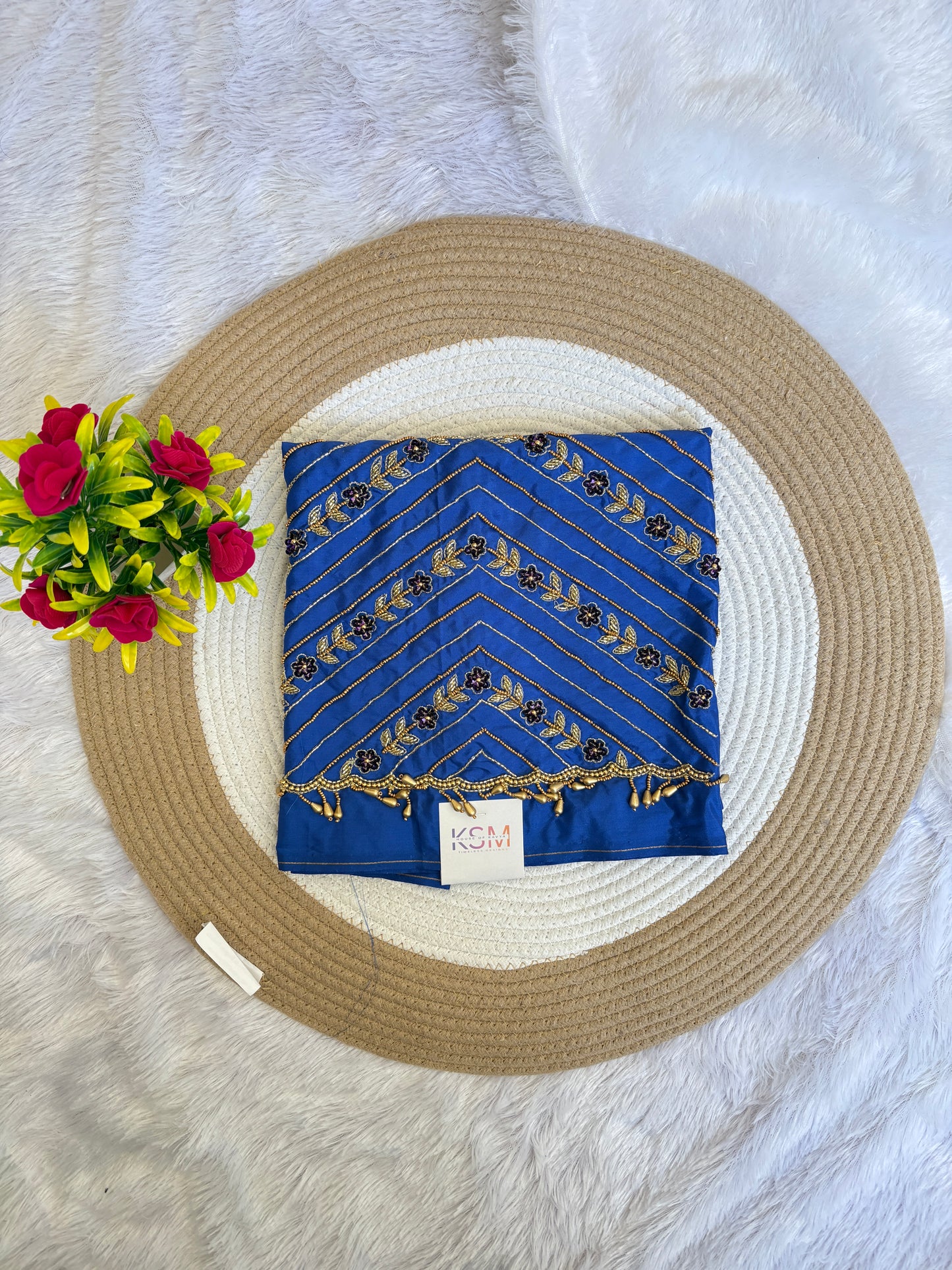 HKK24 Boat neck Heavy Maggam Work Blouse