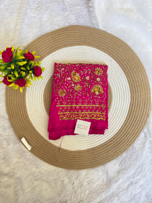 HKK20 pink Maggam Work Blouse