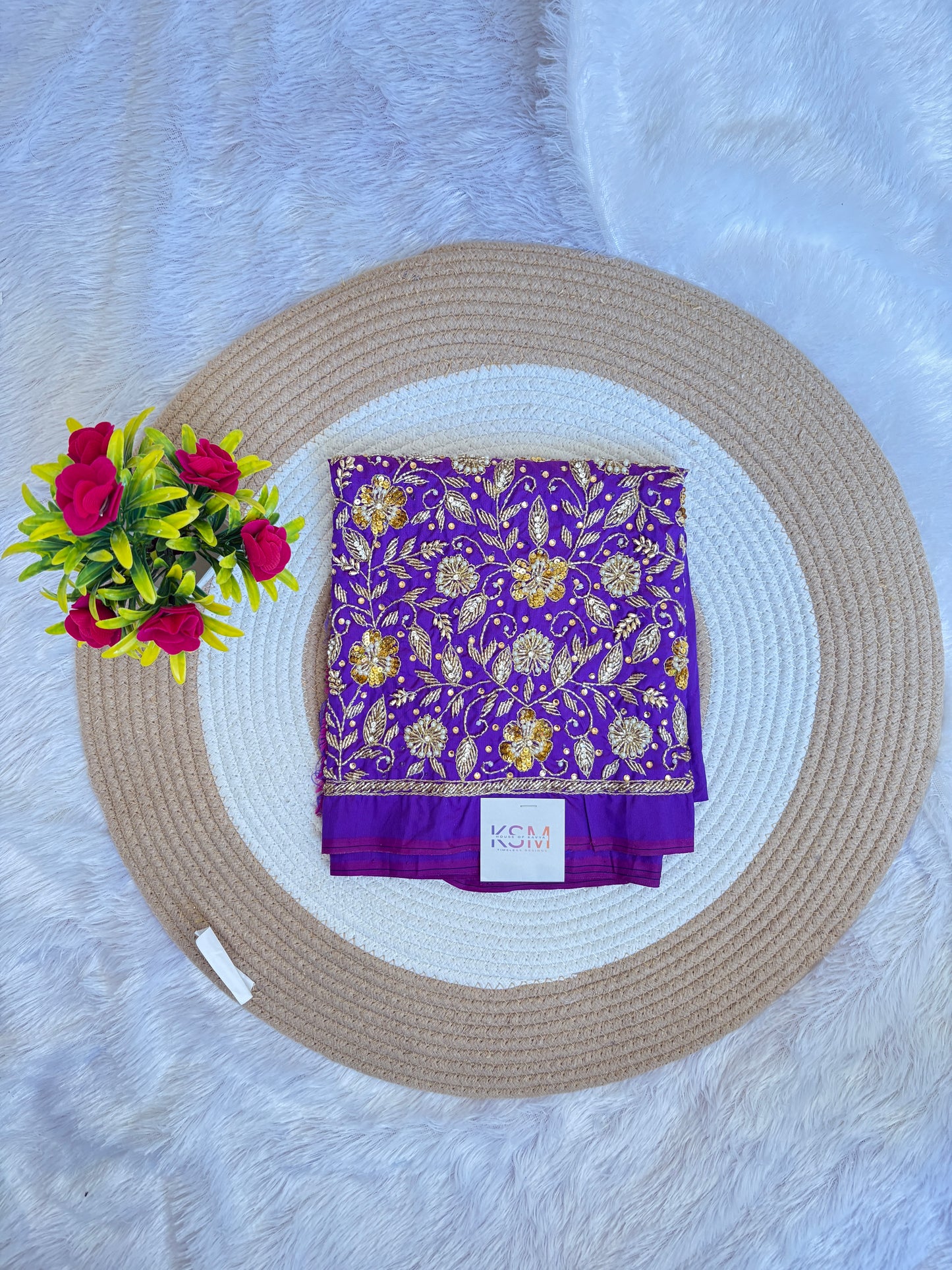 HKK18 Purple bridal Maggam Work Blouse