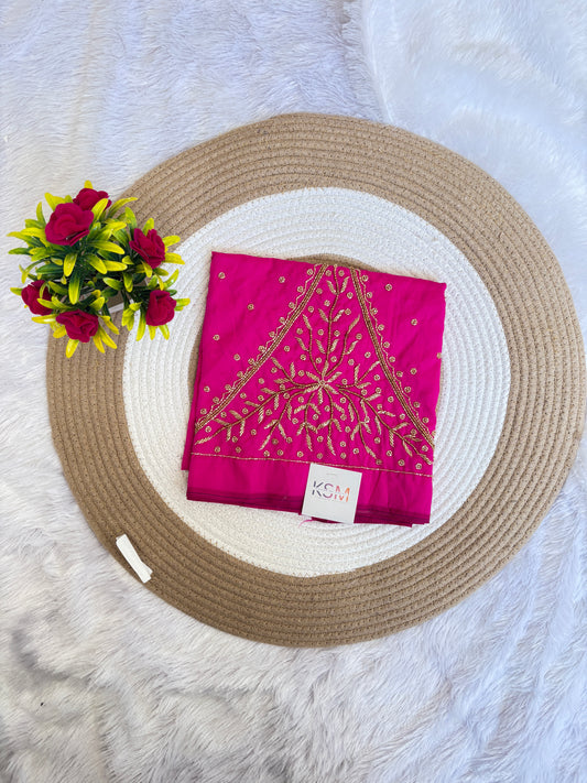 HKK16 Pink Maggam Work Blouse