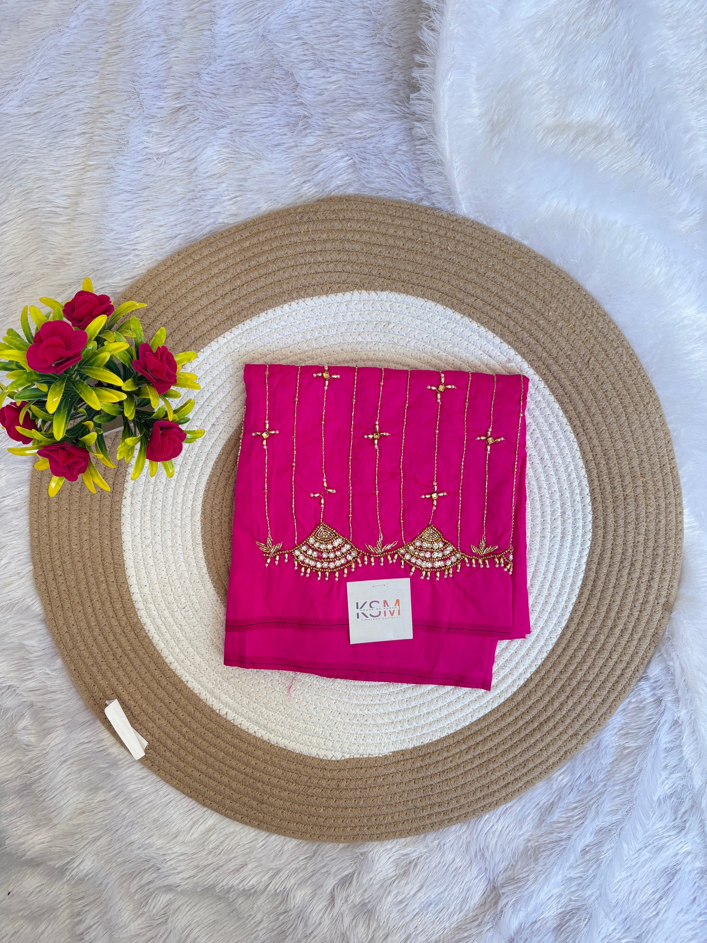 HKK02 & HKK03 Pink Maggam Work Blouse