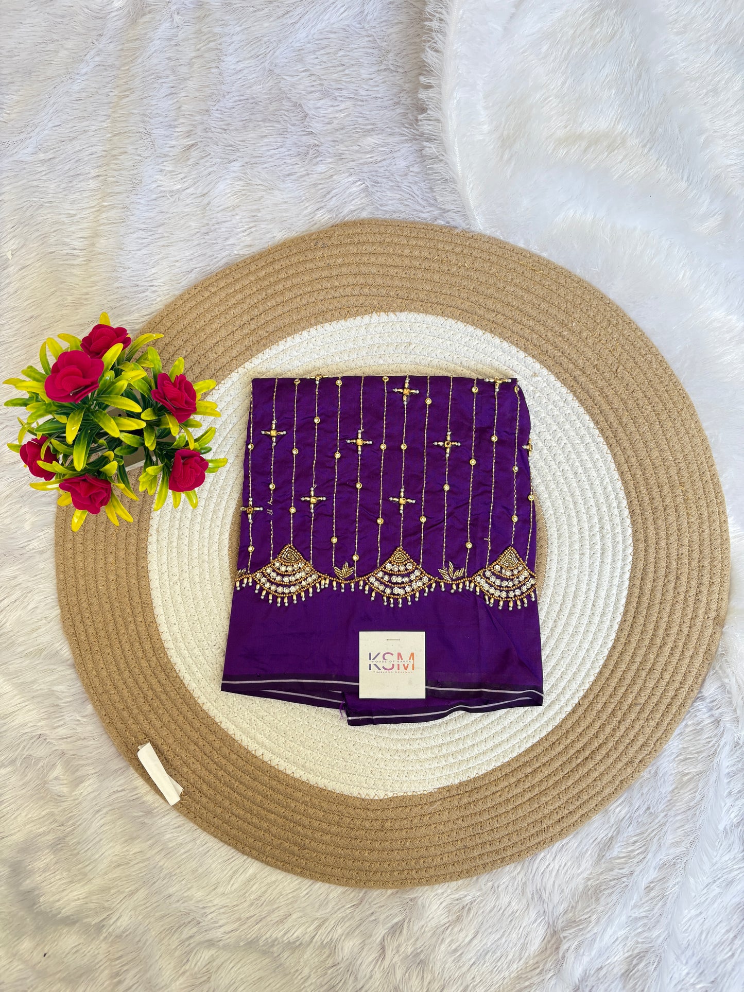 HKK01 purple Maggam Work Blouse