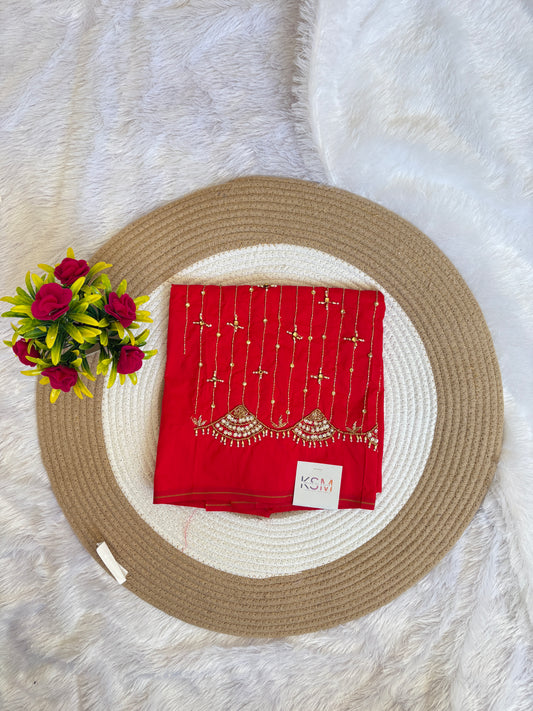 HKK06 Red Maggam Work Blouse