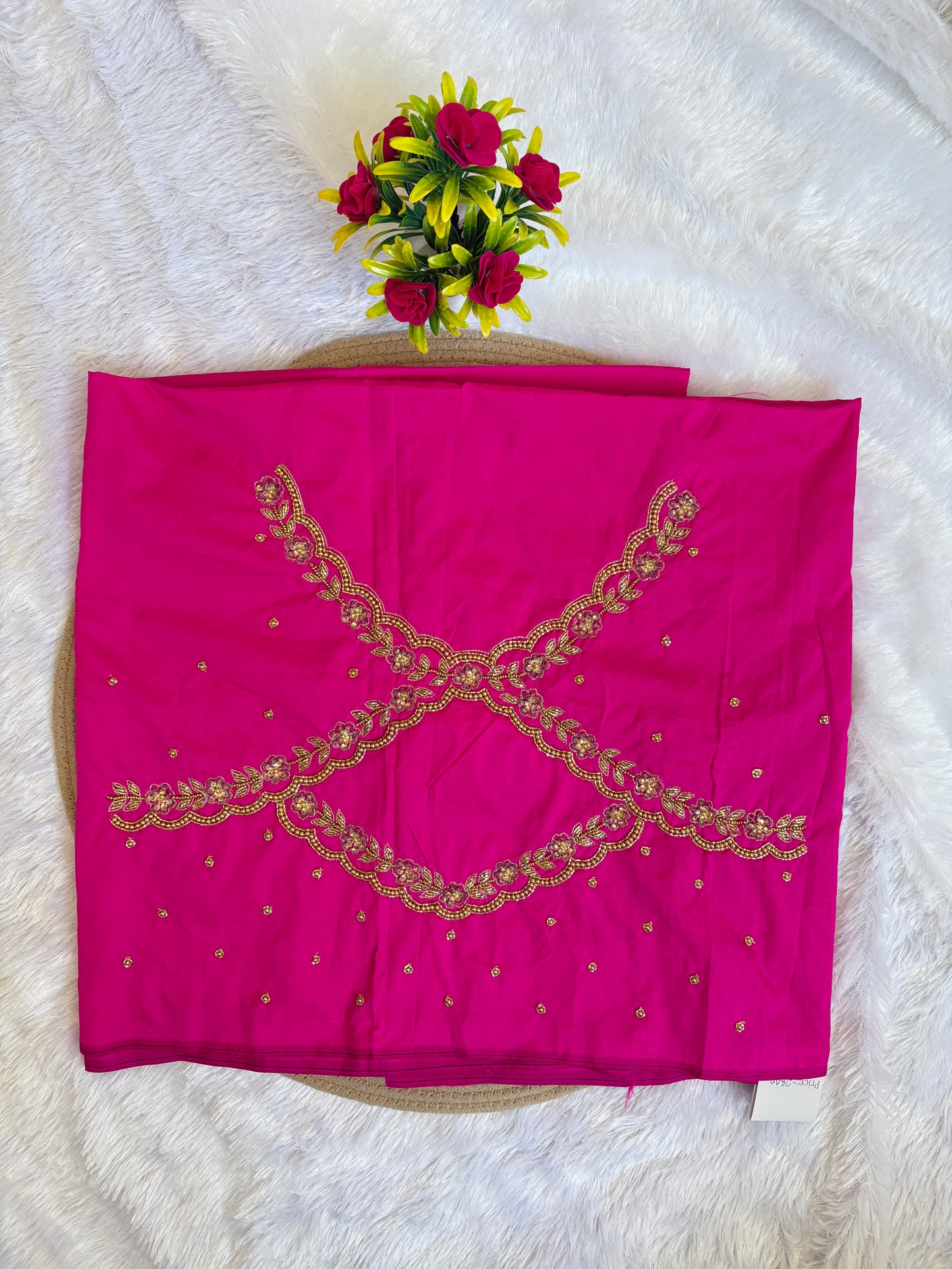 HKK27 Boat neck Heavy Maggam Work Blouse