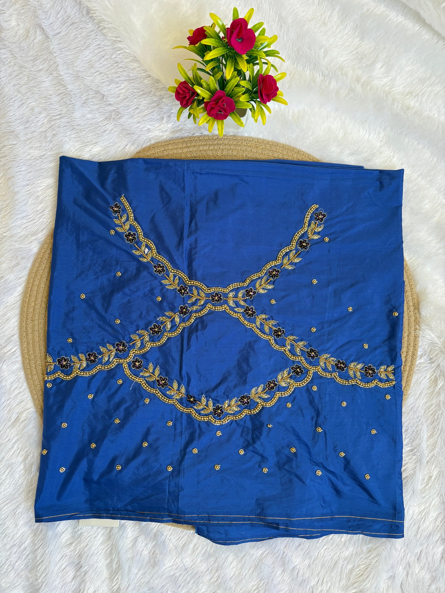 HKK24 Boat neck Heavy Maggam Work Blouse