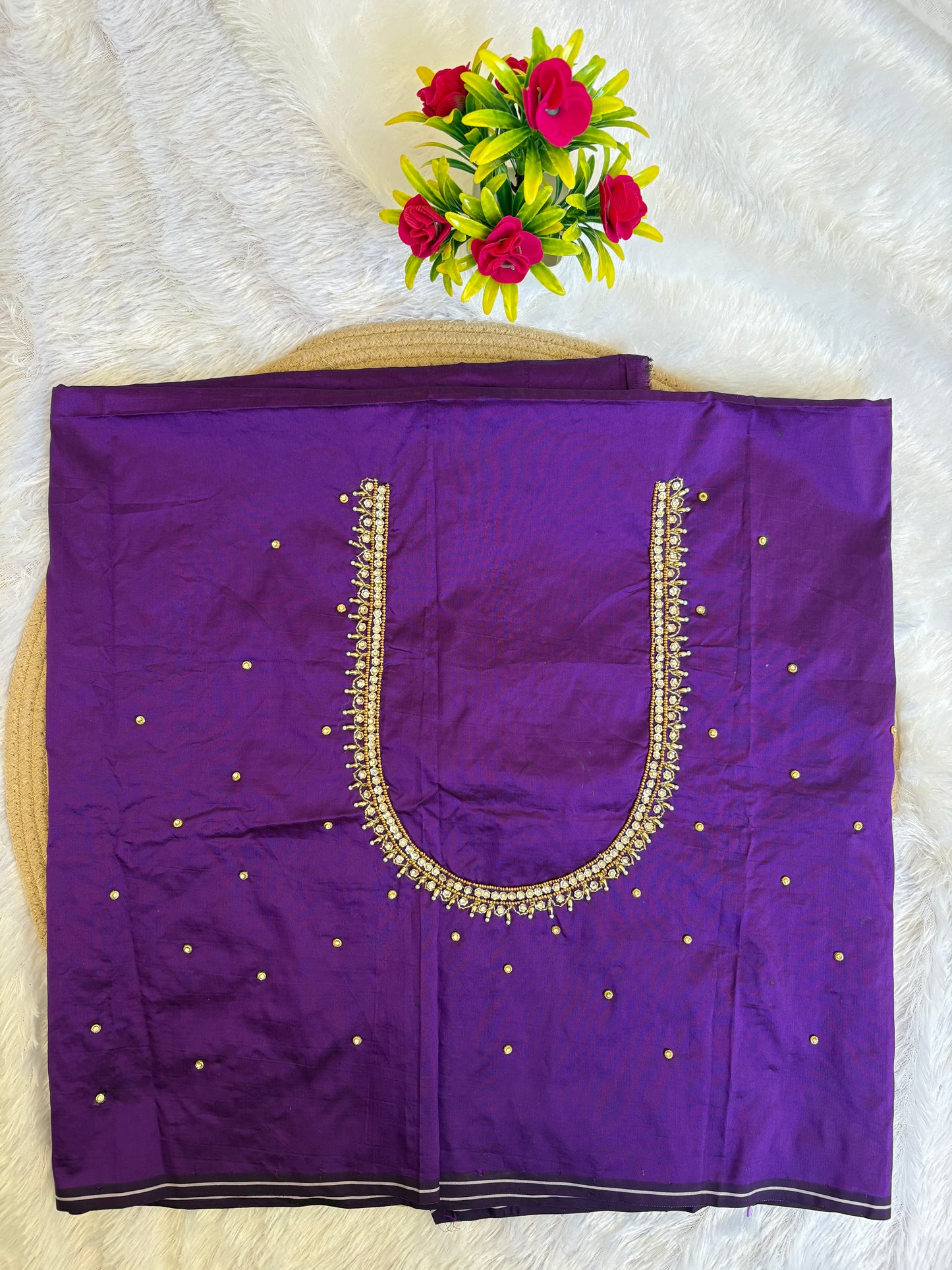 HKK01 purple Maggam Work Blouse