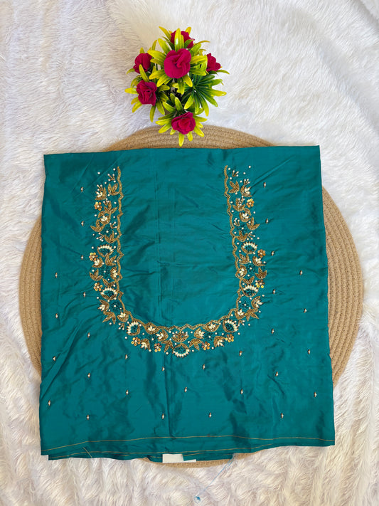 V Net sleeve Maggam work blouse