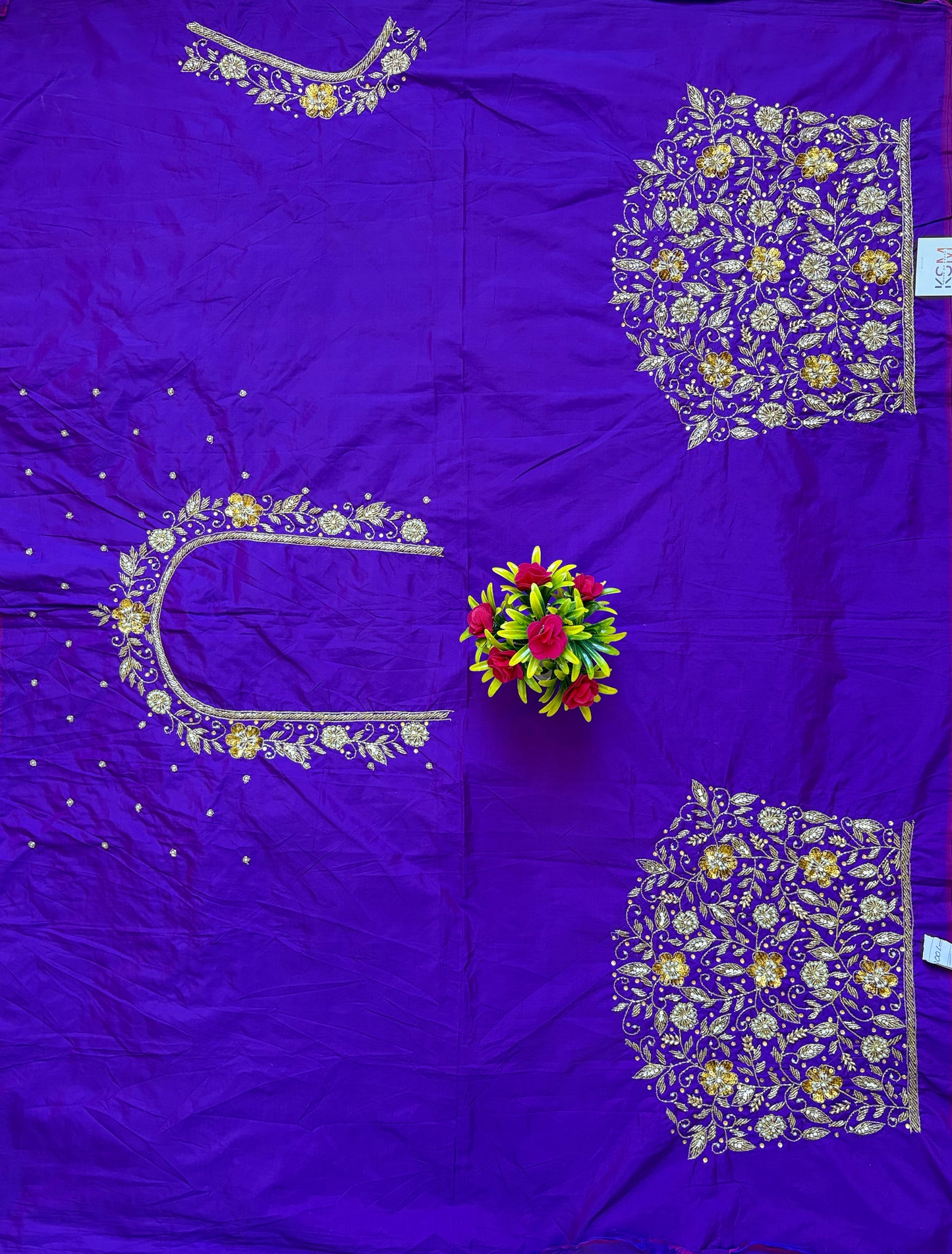 HKK18 Purple bridal Maggam Work Blouse