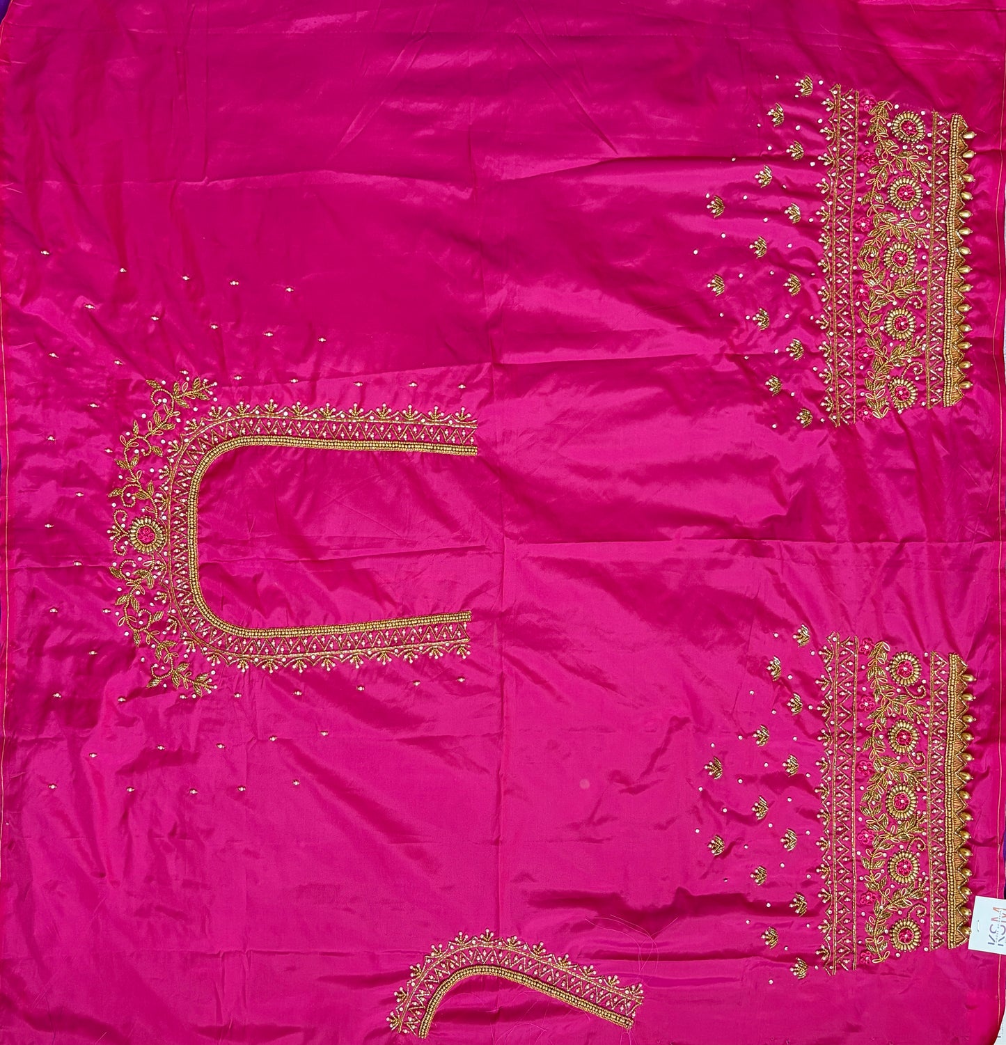 Pink Heavy Maggam Work Blouse