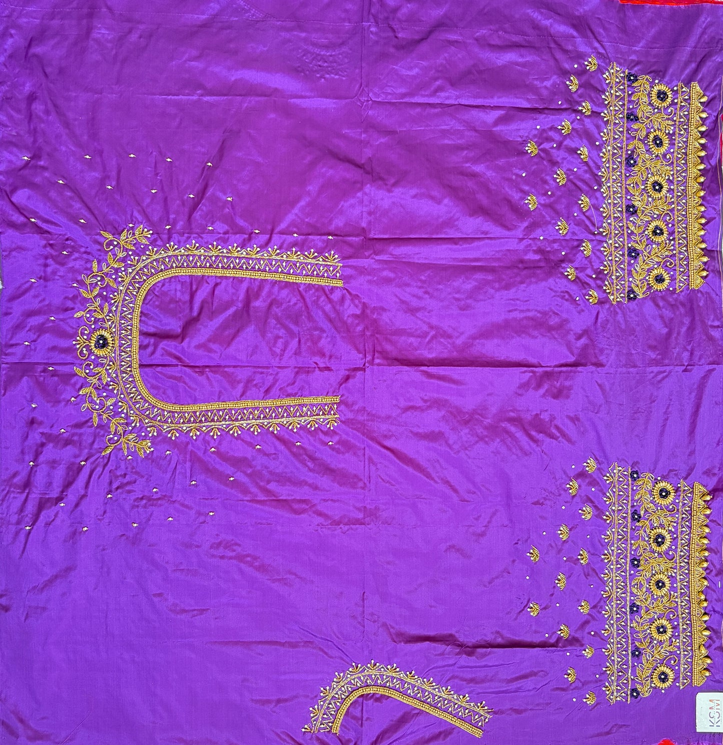 HKRF36 purple Heavy Maggam Work Blouse