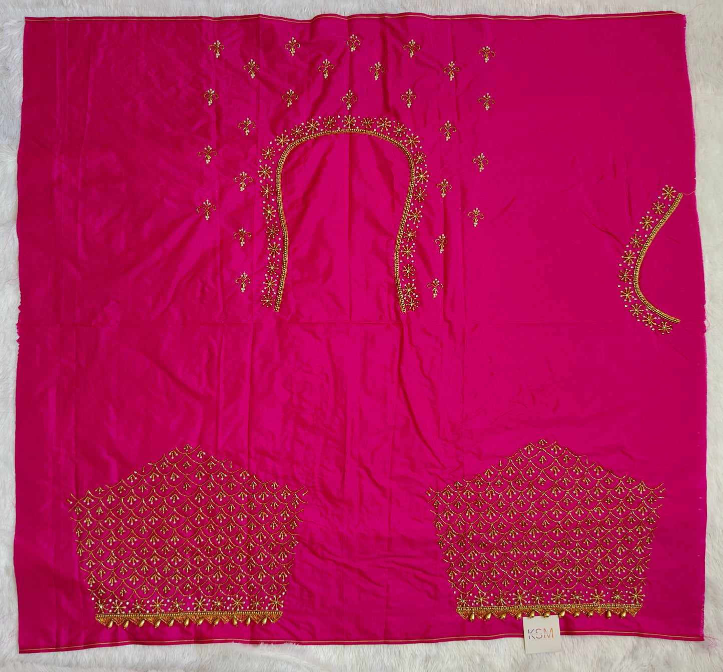 HKRF22 pink maggam work blouse