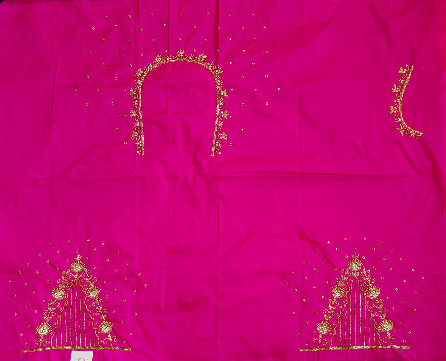 HKK14 V pink Maggam Work Blouse