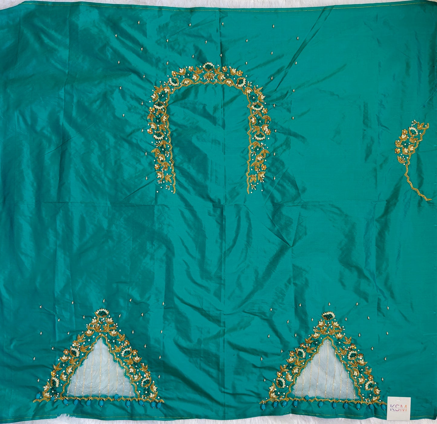 HKRF28 V Net sleeve Maggam work blouse