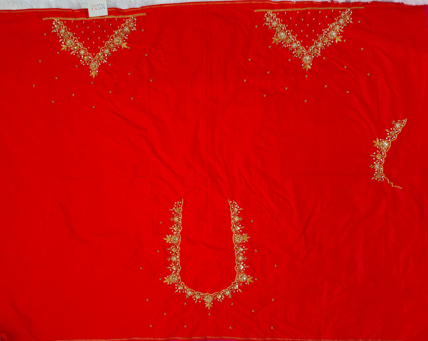 HKRC02 V Red Maggam work Blouse