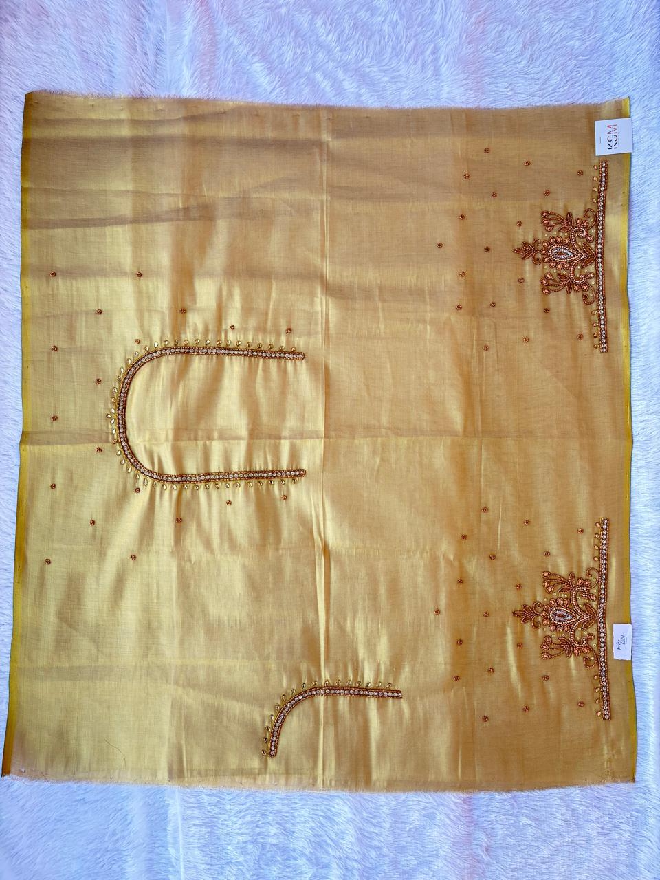 HKRF04 Gold Maggam Work Blouse