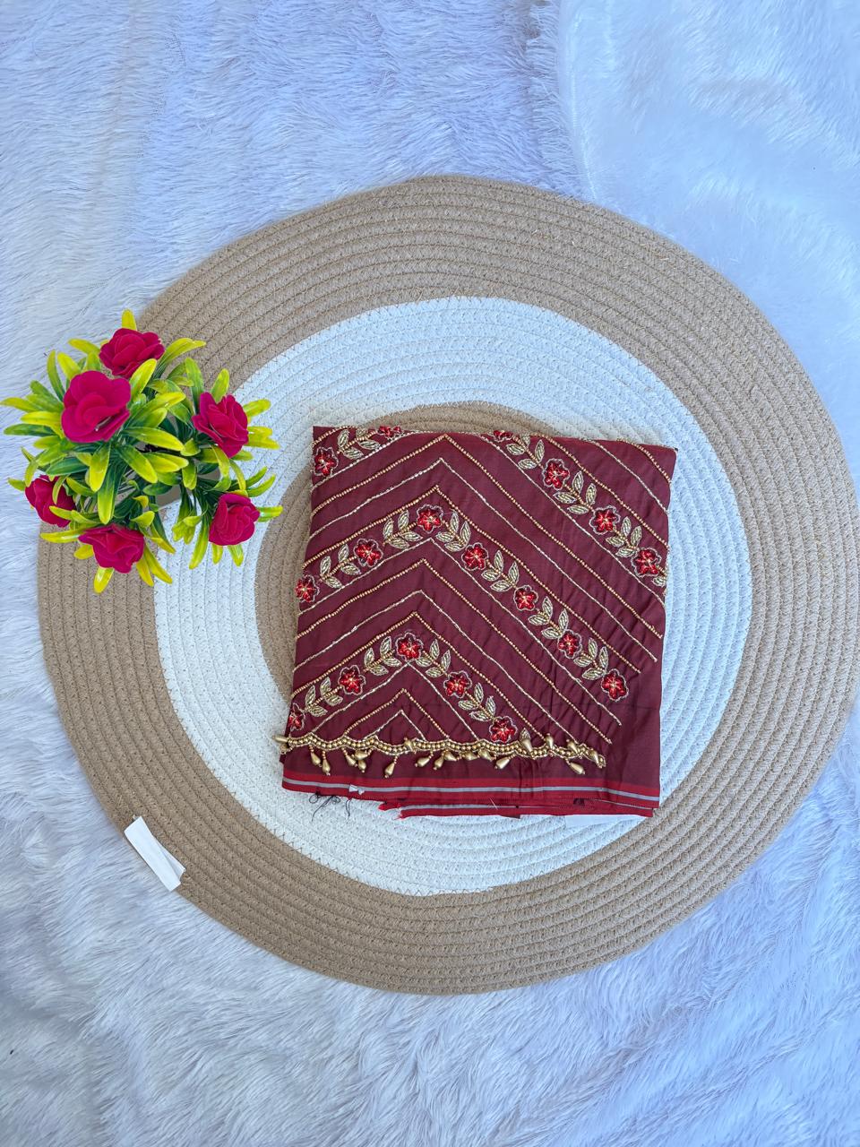 HKK23 Boatneck Maggam Work Blouse