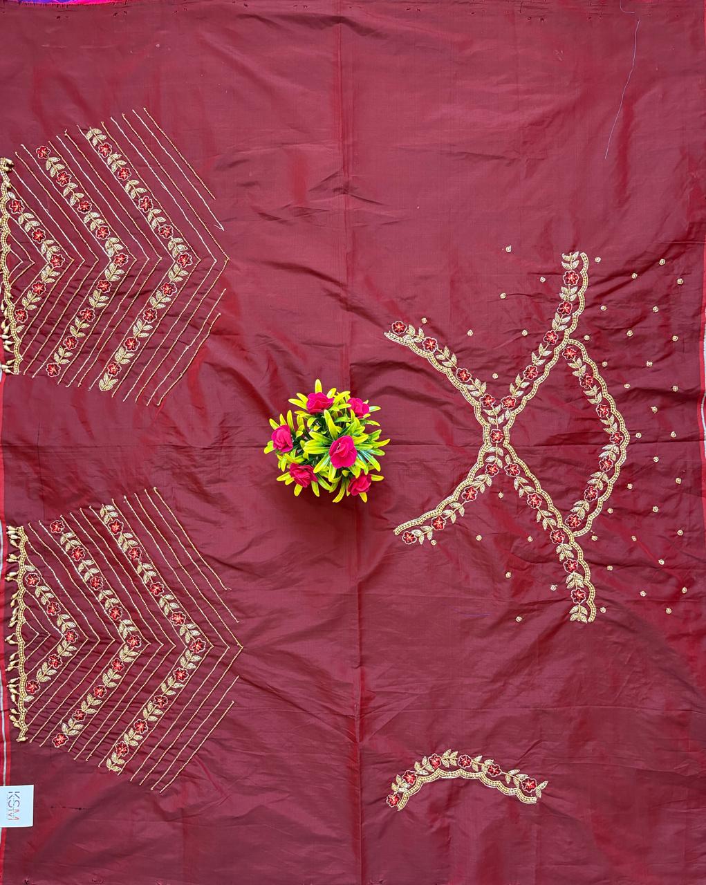 HKK23 Boatneck Maggam Work Blouse