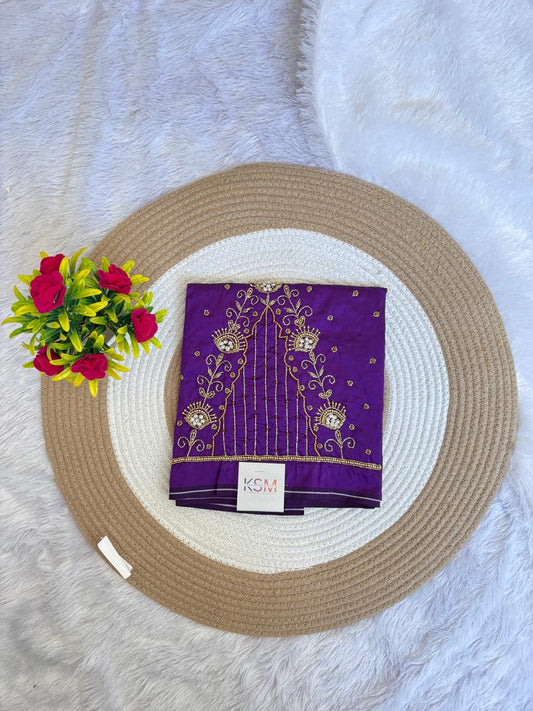 HKK12 purple Maggam Work Blouse