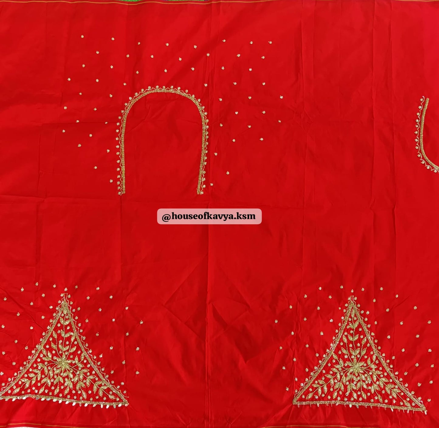 HKK17 Red Maggam Work Blouse