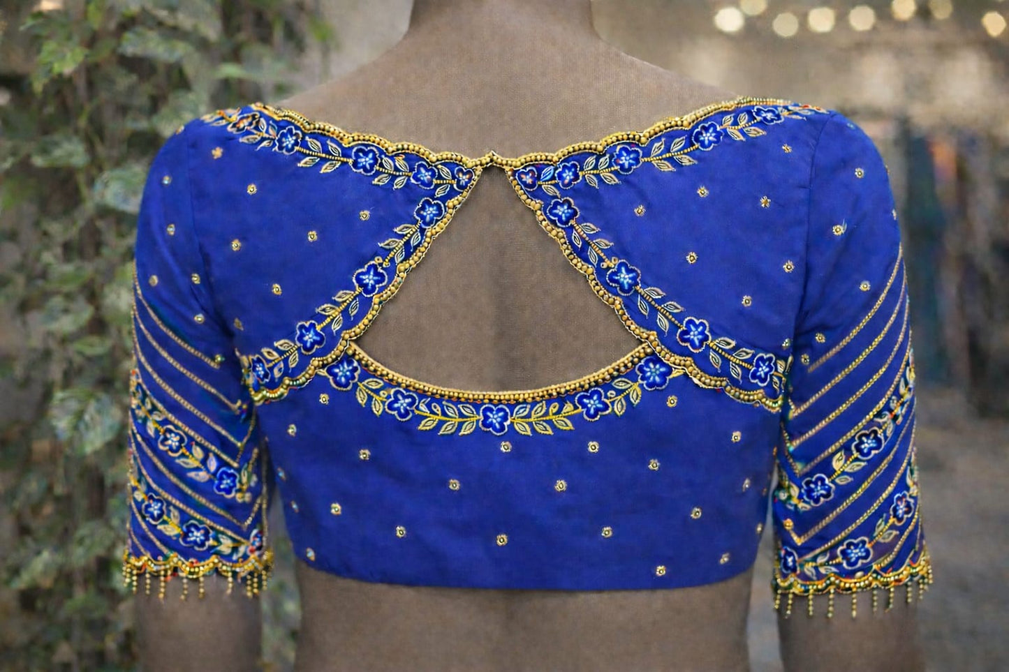 HKK24 Boat neck Heavy Maggam Work Blouse