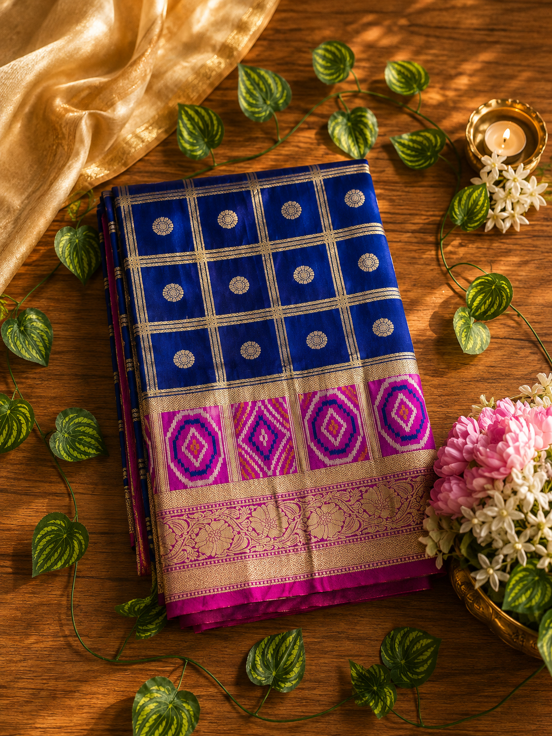 Premium Pure Katan Banaras Silk HK26
