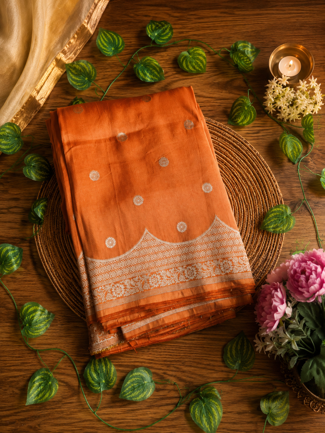 KSM14 Cosmo Tissue Cocktail Party Wear Saree
