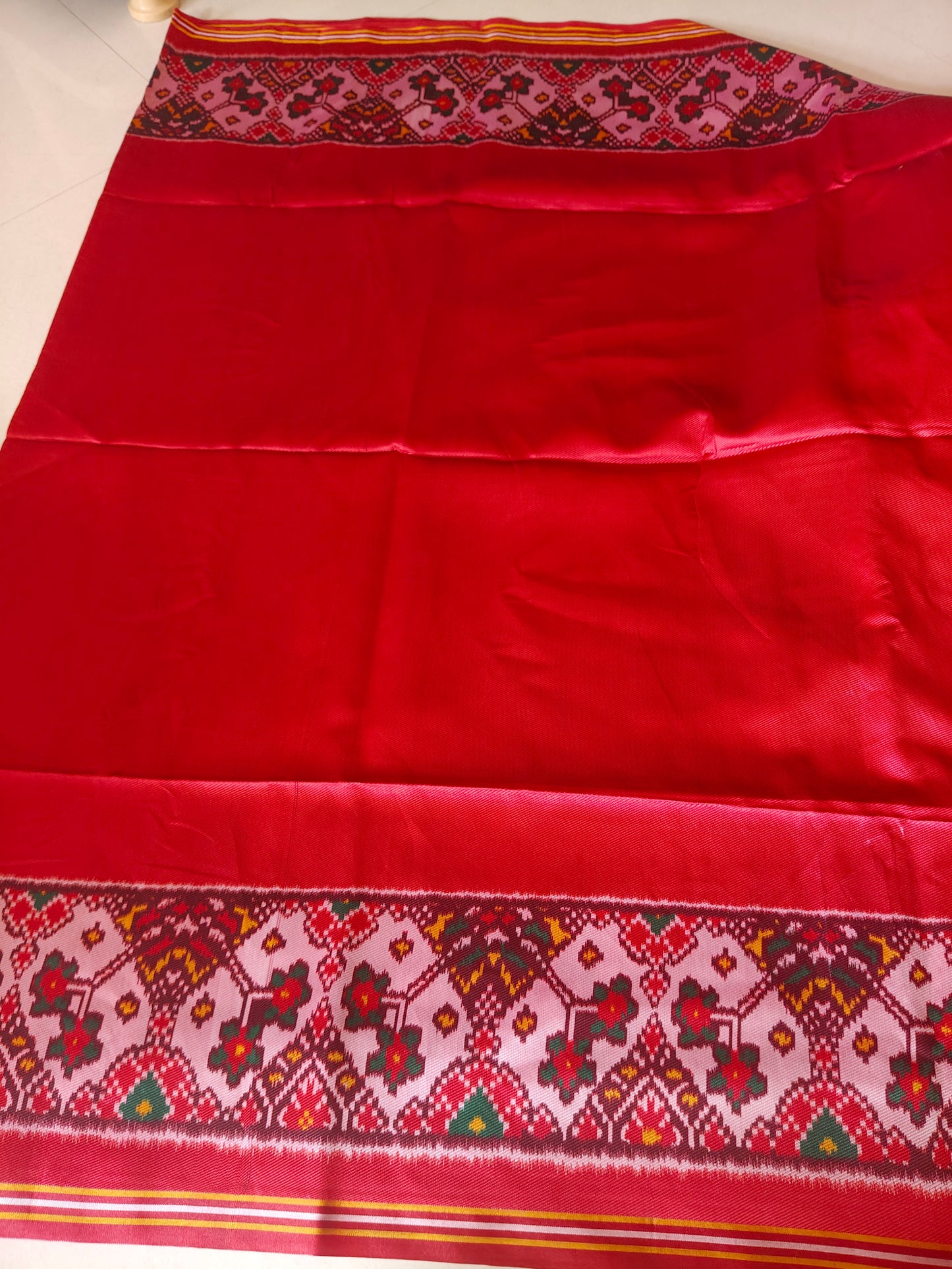 Red Patola Pattu Silk Saree for Women HK31